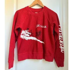 Faherty‎ Red Vacation Palm Tree Hawaii Ski Waikiki Sweater Small